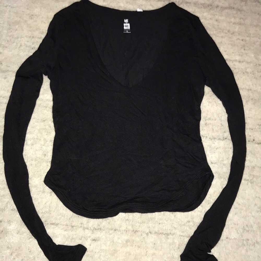 NEVER WORN- Urban Outfitters black v-neck shirt